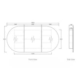 Bondi 1800x900 White Shaving Cabinet — detail 2