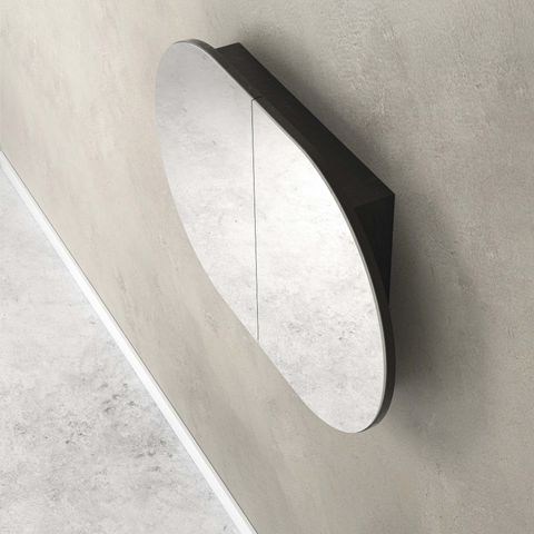 Bondi 900x600 Black Oak Shaving Cabinet — detail 2