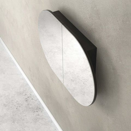 Bondi 900x600 Black Oak Shaving Cabinet — detail 2