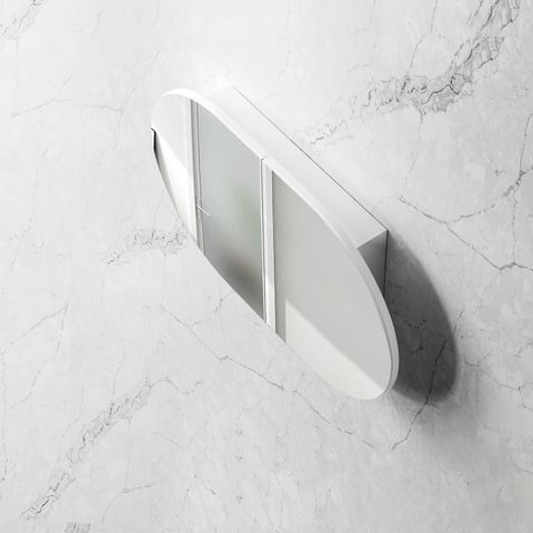 Bondi 900x600 White Shaving Cabinet — detail 2