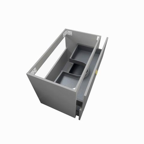 Boston 600mm Light Grey Wall Hung Cabinet Only — detail 2