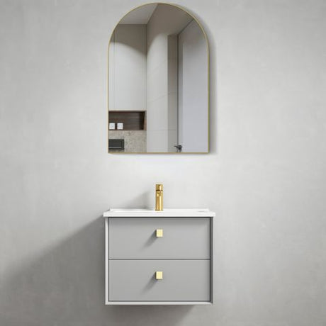 Boston 600mm Light Grey Wall Hung Cabinet Only — detail 3