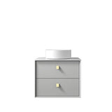 Boston 600mm Light Grey Wall Hung Cabinet Only — detail 4