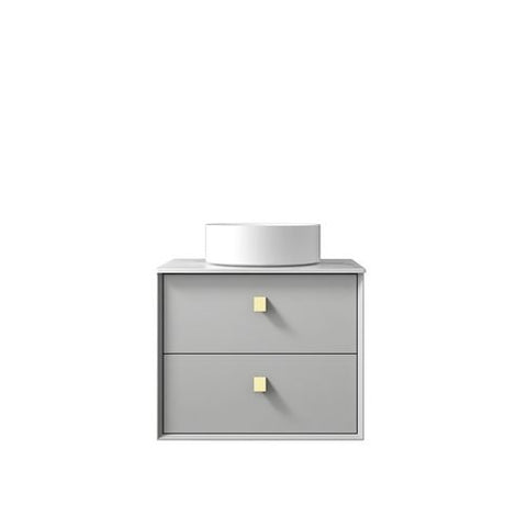 Boston 600mm Light Grey Wall Hung Cabinet Only — detail 4
