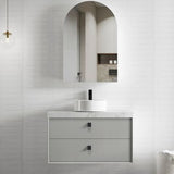 Boston 900mm Light Grey Wall Hung Cabinet Only — detail 4