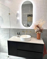 Byron 1200mm Black Oak Wall Hung Cabinet Only — detail 3
