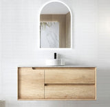 Byron 1200mm Natural Oak Wall Hung Cabinet Only — detail 4