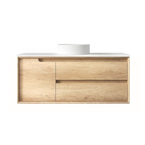Byron 1200mm Natural Oak Wall Hung Cabinet Only — detail 6