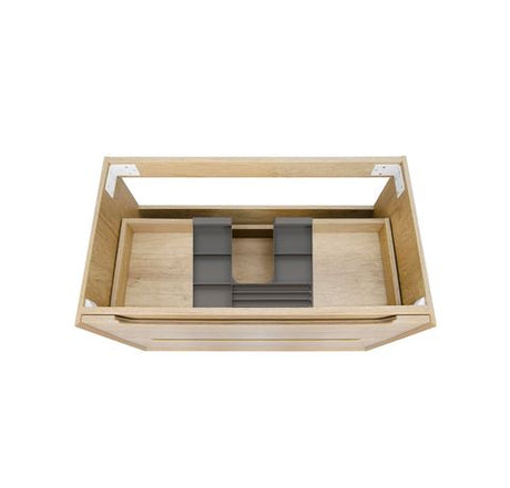 Byron 750mm Natural Oak Wall Hung Cabinet Only — detail 2