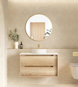 Byron 900mm Natural Oak Wall Hung Cabinet Only