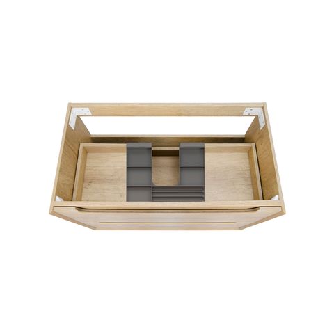 Byron 900mm Natural Oak Wall Hung Cabinet Only — detail 2