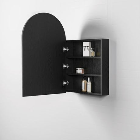 Archie 900mm Black Oak Shaving Cabinet — detail 2