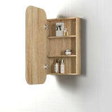 Newport 900x450 Natural Oak Shaving Cabinet — detail 2