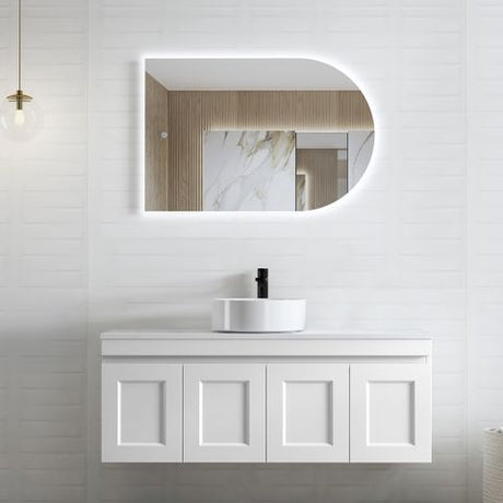 Hampton Mark II 1200mm Satin White Wall Hung Cabinet Only