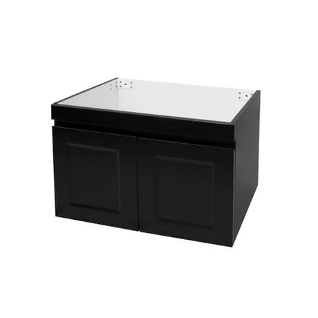 Hampton Mark II 600mm Satin Black Wall Hung Cabinet Only — detail 2