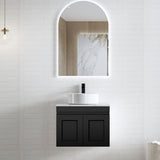 Hampton Mark II 600mm Satin Black Wall Hung Cabinet Only — detail 4