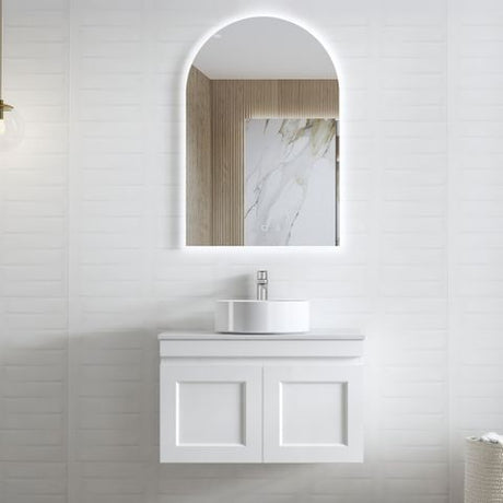 Hampton Mark II 750mm Satin White Wall Hung Cabinet Only