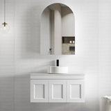 Hampton Mark II 900mm Satin White Wall Hung Cabinet Only