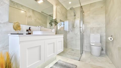 Hampton Mark II 900mm Satin White Wall Hung Cabinet Only — detail 5