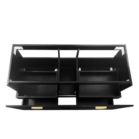 Marlo 1200mm Matte Black Wall Hung Cabinet Only — detail 2