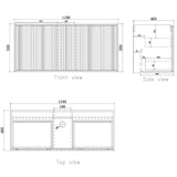 Marlo 1200mm Matte Black Wall Hung Cabinet Only — detail 3