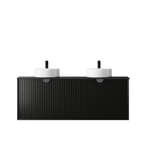 Marlo 1500mm Matte Black Wall Hung Cabinet Only — detail 3