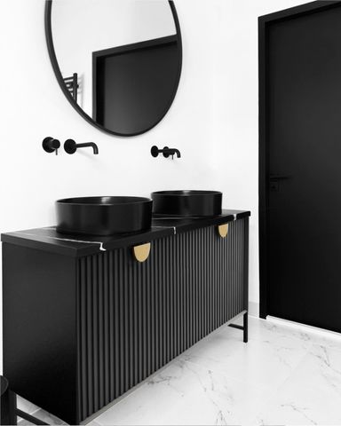 Marlo 1500mm Matte Black Wall Hung Cabinet Only — detail 5