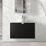 Marlo 900mm Matte Black Wall Hung Cabinet Only