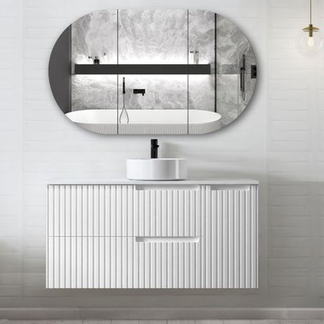 Noosa 1200mm Satin White Wall Hung Cabinet Only