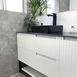 Noosa 1200mm Satin White Wall Hung Cabinet Only — detail 3