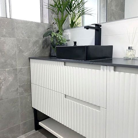 Noosa 1200mm Satin White Wall Hung Cabinet Only — detail 3