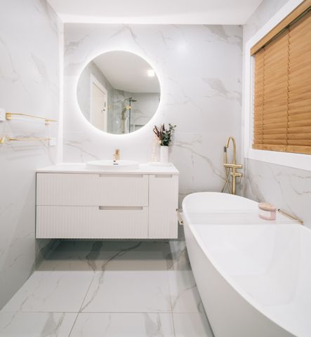 Noosa 1200mm Satin White Wall Hung Cabinet Only — detail 4