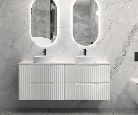 Noosa 1500mm Satin White Wall Hung Cabinet Only — detail 3