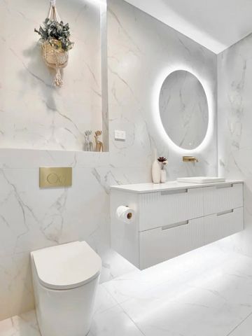 Noosa 1500mm Satin White Wall Hung Cabinet Only — detail 5