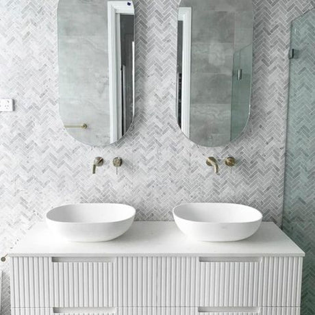 Noosa 1500mm Satin White Wall Hung Cabinet Only — detail 6