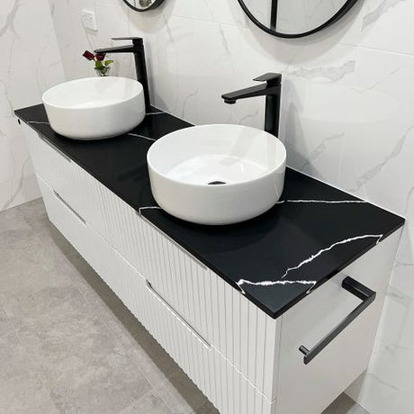 Noosa 1500mm Satin White Wall Hung Cabinet Only — detail 7