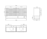 Noosa 1500mm Satin White Wall Hung Cabinet Only — detail 8