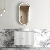 Noosa 750mm Satin White Wall Hung Cabinet Only