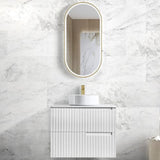 Noosa 750mm Satin White Wall Hung Cabinet Only — detail 4