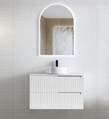 Noosa 900mm Satin White Wall Hung Cabinet Only — detail 2