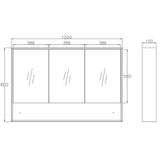 Byron 1200x800 Natural Oak Shaving Cabinet — detail 4
