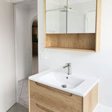 Byron 750x800 Natural Oak Shaving Cabinet — detail 7