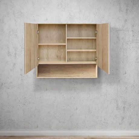 Byron 900x800 Natural Oak Shaving Cabinet — detail 2