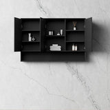 Marlo 1200x800 Matte Black Shaving Cabinet — detail 2