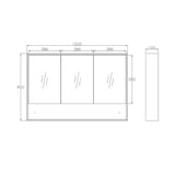 Marlo 1200x800 Matte Black Shaving Cabinet — detail 3