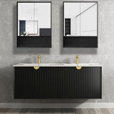 Marlo 600x800 Matte Black Shaving Cabinet — detail 4
