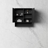 Marlo 750x800 Matte Black Shaving Cabinet — detail 2