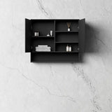 Marlo 900x800 Matte Black Shaving Cabinet — detail 2