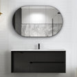 Byron 1200mm Black Oak Wall Hung Vanity with Ceramic Top