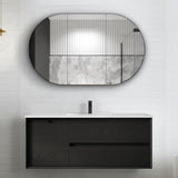 Byron 1200mm Black Oak Wall Hung Vanity with Ceramic Top